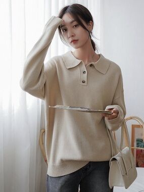 NWOT DAZY Collared Knit Pullover Sweater